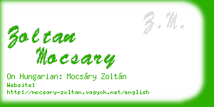 zoltan mocsary business card
