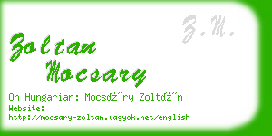 zoltan mocsary business card